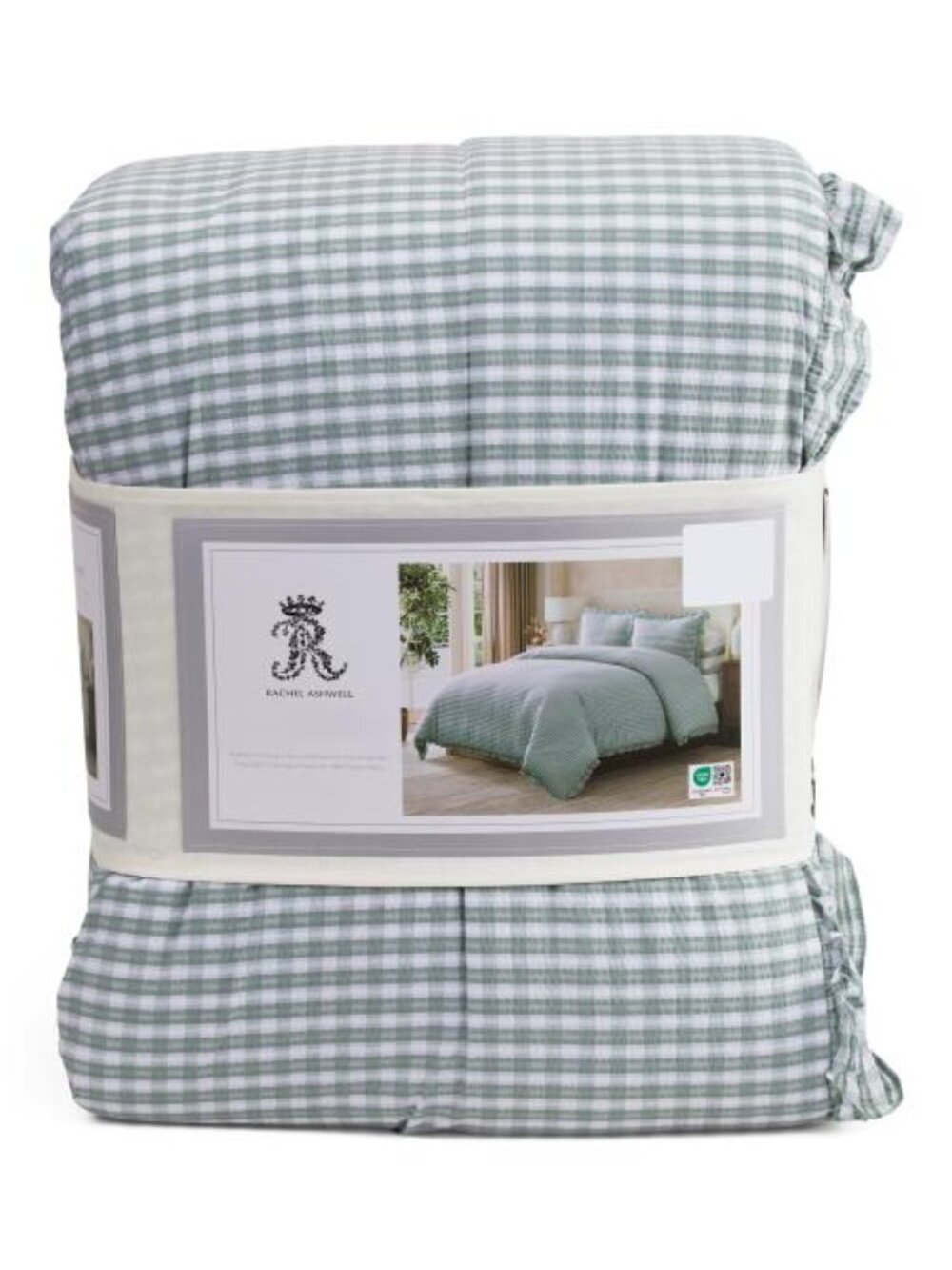 RACHEL ASHWELL Mini Gingham Cotton Comforter Set